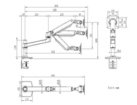 Support de bureau en alliage d'aluminium XSJ8012CT à double usage pour moniteur de 17 à 27 pouces, support pour ordinateur portable de 17 pouces, bras à ressort mécanique pour ordinateur portable