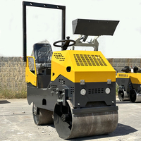 Mini rouleau main simple roue en acier Double roue en acier ingénierie et Construction compacteur asphalte route compactage rouleau