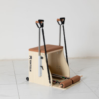 Chaise de Pilates en érable multifonctionnelle, réglable, portable, durable et écologique, personnalisée en usine, pour studio de Pilates et bien-être corporel