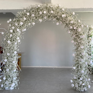 Arche de fleurs décorative pour mariage A-UFA107 2,4 m, taille et couleur personnalisées, pour décoration de mariage - Product Image 5