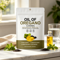 Vente en gros OEM : 60 gélules d'huile d'origan avec huile de nigelle, favorisant le système immunitaire et la santé digestive