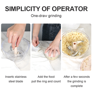 Gloway tiện ích nhà bếp tay kéo tỏi thực phẩm nghiền nghiền công cụ Hướng dẫn sử dụng bé xử lý thực phẩm rau Chopper thịt thực phẩm Chopper - Product Image 6