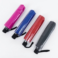 Parapluie pliant personnalisé 3 sections, conception sur mesure, logo couleur, compact, portable, coupe-vent, cadeau promotionnel, usine OEM, faible MOQ