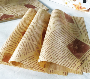 <b>White</b> and Brown Double-Sided Waterproof Eco-Friendly Recyclable Sandwich Hamburger Bread <b>Wrapping</b> <b>Paper</b> - Product Image 5