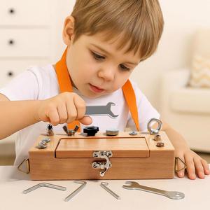 ของเล่นเสริมพัฒนาการกล้ามเนื้อมัดเล็ก STEM สำหรับเด็กก่อนวัยเรียน ของขวัญสำหรับเด็กชายและเด็กหญิง ชุดไขควงมอนเตสซอรี่ - Product Image 4