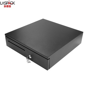 Cassetto Portadenaro Nero LASPACK con 5 Scomparti per Banconote e 8 per Monete, Sistema POS con Interfaccia RJ11 per Supermercati e Negozi al Dettaglio - Product Image 2