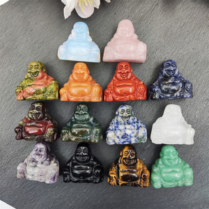 Maitreya-cristal Natural tallado de piedras preciosas, amatista de <span class=keywords><strong>cuarzo</strong></span> rosa, unakita, <span class=keywords><strong>Aventurina</strong></span>, estatua de Buda para Decoración - Product Image 6