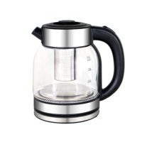 Bouilloire Électrique 1,8 L en Acier Inoxydable et Verre 1500W pour Usage Domestique – Vente en Gros Promotionnelle