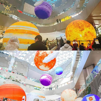 Ballons gonflables 3D réalistes du système solaire, décorations planétaires gonflables accrocheuses pour musées et expositions scientifiques