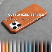 Étui de téléphone magnétique en cuir véritable fabriqué en usine, antichoc, avec modèle Plus pour iPhone 18 Pro Max Duo