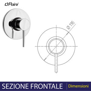 Mélangeur de douche à levier unique chromé Outil de tournage intégré - Product Image 3