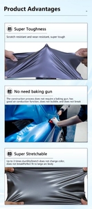 ฟิล์มหุ้มรถยนต์ TPU สีม่วงมิดไนท์ ขนาด 1.52*15 เมตร ขายดี ป้องกันรอยขีดข่วน เปลี่ยนสีได้ ซ่อมแซมตัวเองได้ ฟิล์มไวนิล TPU สีม่วง PPF - Product Image 4