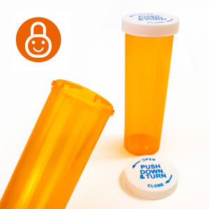 Flacon en plastique sur mesure pour médicaments sur ordonnance, flacon de médicament en plastique avec bouchon réversible - Product Image 6
