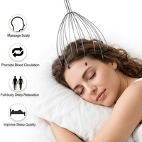 Masseur de tête premium à 24 doigts pour une relaxation durable, masseur portatif à main