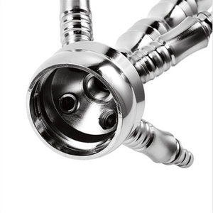 Tubes en acier inoxydable, prix spécial usine, vente en gros, deux paires, avec Pots <span class=keywords><strong>à</strong></span> narguilé rouges - Product Image 5