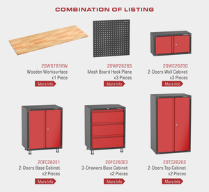 Kinbox 13 Pieces Garage Furniture Storage Workbench/ Cabinet With Drawers for Home Use 20CM13 Garage <b>Tool</b> <b>Box</b> for Home Use - Product Image 2