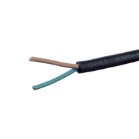H07RN-F 2x1,5 Zweiadriges Kabel mit 1,5 mm² Querschnitt, Flach Isoliertes Gummi-Stromkabel für den Außenbereich
