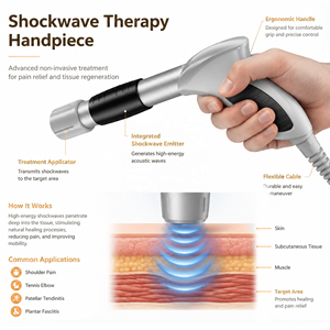 NewFace 2026 Nuevo Sistema Neumático de Grado Médico, Máquina de Terapia de Ondas de Choque Neumáticas Balísticas Extracorpóreas ESWT 6.0 Bar 12 en 1 - Product Image 5