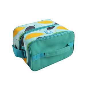 กระเป๋าเก็บความร้อนสีตัดกันแบบหนาพิเศษ ขายดี สำหรับโรงเรียน สำนักงาน ปิกนิกกลางแจ้ง ชุดกล่องอาหารกลางวัน พร้อมกระเป๋าเก็บความเย็นสำหรับเด็ก - Product Image 4