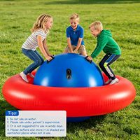 Dôme gonflable géant de 88 pouces, balançoire gonflable géante, planète gonflable à bascule, 6 poignées, matériau PVC rouge, utilisation intérieure/extérieure, 3 personnes