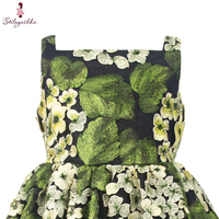 Stilnyashka 13222-8 Robes de filles pour enfants de haute qualité, robes de filles à fleurs brodées, robes vertes en dentelle pour filles