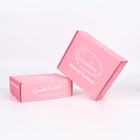 Boîte d'expédition cosmétique rose Boîtes d'emballage d'expédition Logo imprimé personnalisé Protection ondulée pour produits de beauté