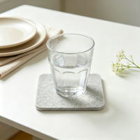 OEM ODM Tapis de bar lavables, absorbants les chocs, en feutre de fibres chimiques, écologiques, modernes, épais, stables, carrés, avec logo personnalisé, pour café sur le toit