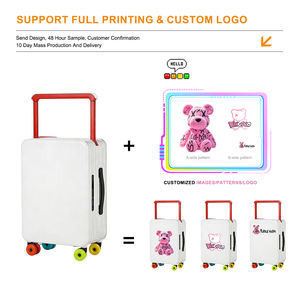 맞춤 인쇄 PC 수하물 알루미늄 프레임 스피너 여행 가방, 가볍고 방수, TSA 잠금장치, 다양한 색상 바퀴, OEM ODM - Product Image 4