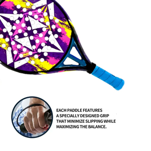 Raqueta de Pádel Qingyu Sport con Logotipo Personalizado, Forma Redonda/Lágrima/Diamante, Raqueta de Pádel de Fibra de Carbono 24k, Equipamiento para Pickleball - Product Image 4