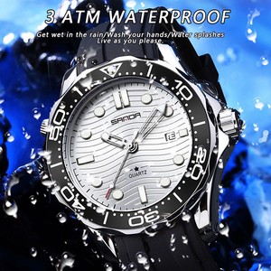 Reloj Deportivo de Cuarzo para Hombre Sanda 1145, Correa de Acero Inoxidable y TPU, Esfera de 46 mm, Resistente al Agua 3ATM, Pantalla Analógica - Product Image 5
