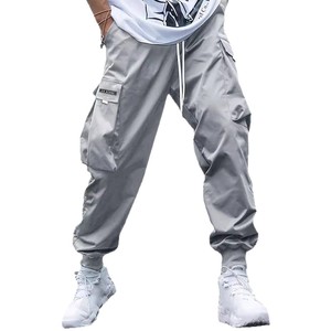 Pantalon cargo grande taille pour hommes, style japonais, tendance, décontracté, avec plusieurs poches, coupe ample avec revers, pour adolescents, printemps 2023 - Product Image 5