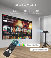 Projecteur LCD portable OEM 1600 ANSI 4K 1080P pour cinéma maison, compatible iOS/Android/TV Stick, haut-parleur stéréo HIFI 10W, Android 14 5G