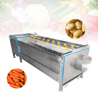 Meilleure vente laveuse commerciale d'oignons, manioc, gingembre équipement de lavage de fruits et légumes machine à laver et à éplucher les carottes et les pommes de terre