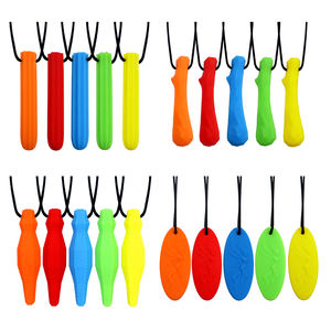 Sensory <strong>Chew</strong> <strong>Necklace</strong> for Kids Chewy Stick Toy Silicone Teether Chewing <strong>Necklace</strong> Pendant for Boys Girls Silicone Chewy Toys - Product Image 6