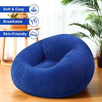 Ensemble de 6 fauteuils gonflables modernes en PVC floqué avec pompe à air électrique, pliables et portables pour films en plein air