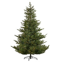 Sapin de Noël artificiel réaliste en PE et PVC de luxe BSCI, avec lumières LED, à branches denses