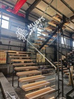 Escalier mono-soleil sur mesure de qualité supérieure pour intérieur de villa, approuvé par le fabricant (échantillon d'ingénierie)