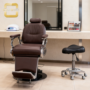 Poltrona da parrucchiere ergonomica e confortevole con poggiapiedi, adatta per ambienti commerciali come saloni di bellezza, centri estetici e saloni di manicure. - Product Image 3