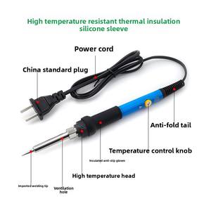 Soldador Eléctrico SUNJOY 220V 110V 200-450 60W con Temperatura Ajustable, Calentamiento Cerámico, Diseño de Lápiz <span class=keywords><strong>para</strong></span> Soldadura y Retrabajo - Product Image 4