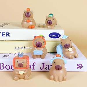 Figuras de Acción de PVC de Capibara <span class=keywords><strong>Anime</strong></span>, Estilo Diario, Pequeñas, Sencillas, Lindas, de Nutria, Feo Lindo, Populares en Internet, Juguetes de Moda, Caja Sorpresa - Product Image 4