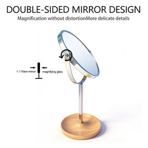 <span class=keywords><strong>Espejo</strong></span> Cosmético Giratorio de Escritorio de <span class=keywords><strong>360</strong></span> Grados, <span class=keywords><strong>Espejo</strong></span> de Maquillaje de Doble Cara con Aumento Personalizable de 1X/2X/3X, OEM ODM por Lotes - Product Image 3