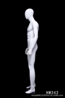 Mannequin pour vitrine, corps entier réaliste avec tête, accessoire de photographie, support d'affichage haut de gamme en FRP blanc mat