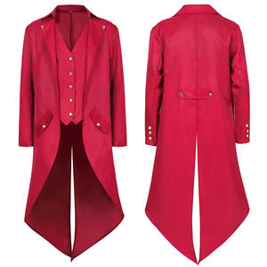 מעיל סטימפאנק ויקטוריאני לגברים, מעיל גותי בסגנון ימי הביניים, מעיל קלאסי לקוספליי, תחפושת ליל כל הקדושים - Product Image 3