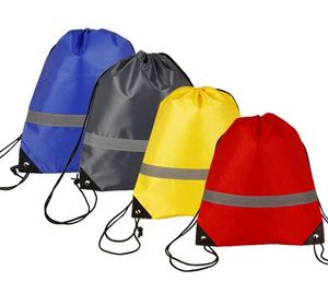 Mochila Deportiva Promocional de Nailon 100% con Logotipo Personalizado, para Gimnasio, Publicitaria, con Cordón y Cinta Reflectante, 30-40L - Product Image 2