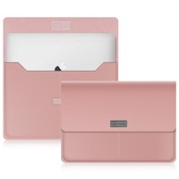 Benutzer definierte schlanke PU-Leder Laptop-Hülle Tasche mit kleiner Tasche Wasserdichte Computer-Schutzhülle mc Buch Air Sleeve 15 Zoll