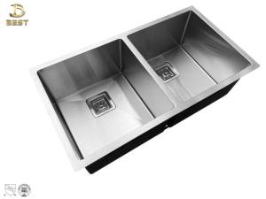 อ่างล้างหน้าสแตนเลส304แบบเดี่ยวทำด้วยมือผลิตจากเวียดนามแปรงกันรอยขีดข่วนพร้อมก๊อกน้ำสำหรับใช้ในบ้าน - Product Image 4