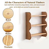 Étagère murale en bois massif style ferme, support pour tasses, étagère murale rustique pour plantes succulentes, décoration et présentation de tasses