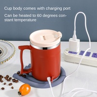 Tasse chauffante électrique portable en acier inoxydable 304 à température constante avec infuseur à thé, idéale pour dortoir et usage extérieur
