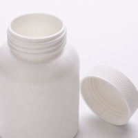 Flacon de pilules en plastique HDPE de 200 ml avec logo personnalisé, conteneur à large ouverture de 200 cc pour capsules de vitamine C avec bouchon à vis pour compléments alimentaires
