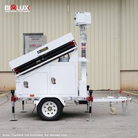 BIGLUX Remorque de sécurité mobile à énergie solaire grande capacité, 5 panneaux solaires 450W, batterie 19200Wh, étanche IP65, alimentation de secours 48V